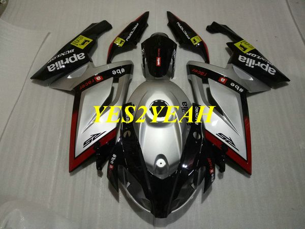 Kit corpo carena iniezione per Aprilia RS125 06 07 08 09 10 11 RS 125 2006 2011 Carene argento nero carrozzeria AA09