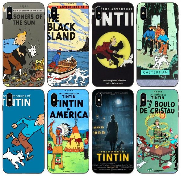 

tongtrade] the adventures of tintin case for iphone 8 7 6s 5s plus 11 pro x xs max galaxy a70s a730 huawei p9 xiaomi 9 drop proof case
