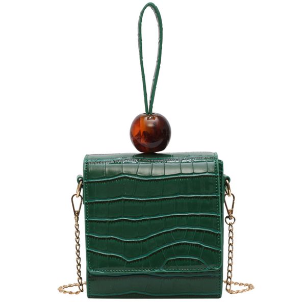 

elegant female stone pattern tote bag 2019 summer new quality pu leather women's designer handbag chain shoulder messenger bag