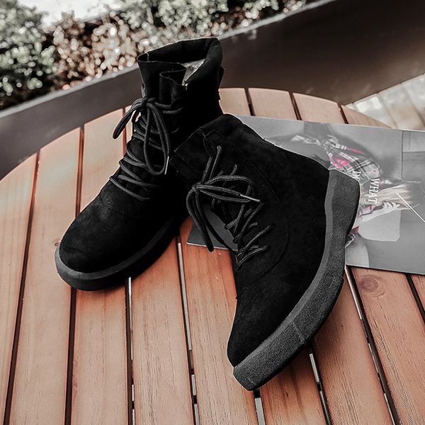 

women fashion ankle boots 2019 new woman lace up flock vamp platform boots retro shoes slip on mujer flat shoes xwx7246, Black