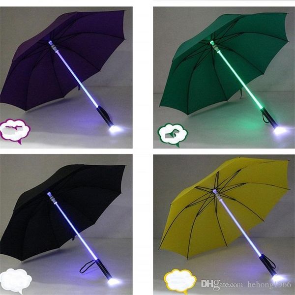 

led зонт light rain оригинальность вспышка ночь безопасности защита люминесцентные руководство красочные акриловый пластик rod высокого каче