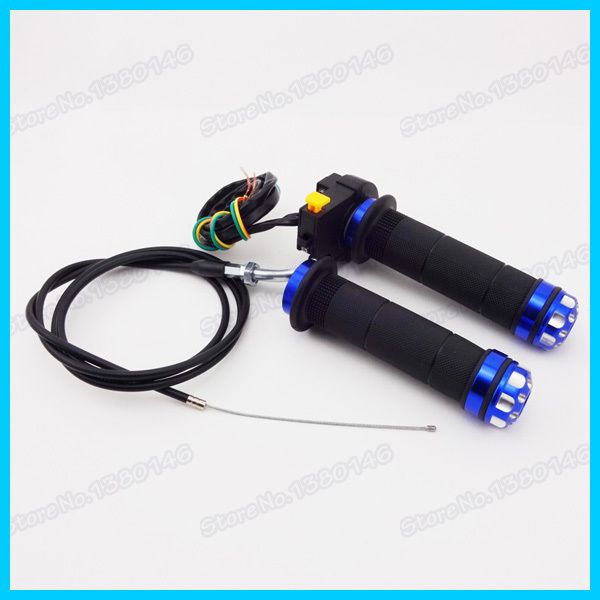 

throttle cable kill switch blue handle grips for 50cc 60cc 80cc push bike motorized bicycle motorcycle