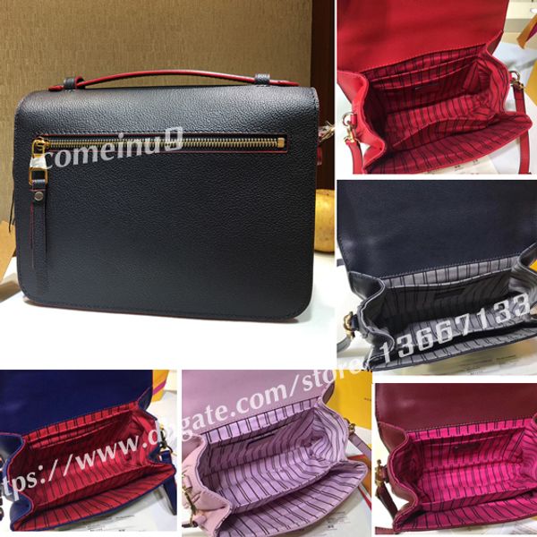 

Высококачественная черная натуральная кожа Emboss Metis Handbag 25M Женская модная сумка на ремне, много цветов