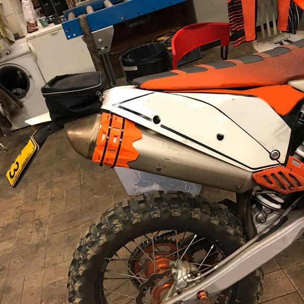 

universal motorcycle motorbike exhaust system muffler protector guard