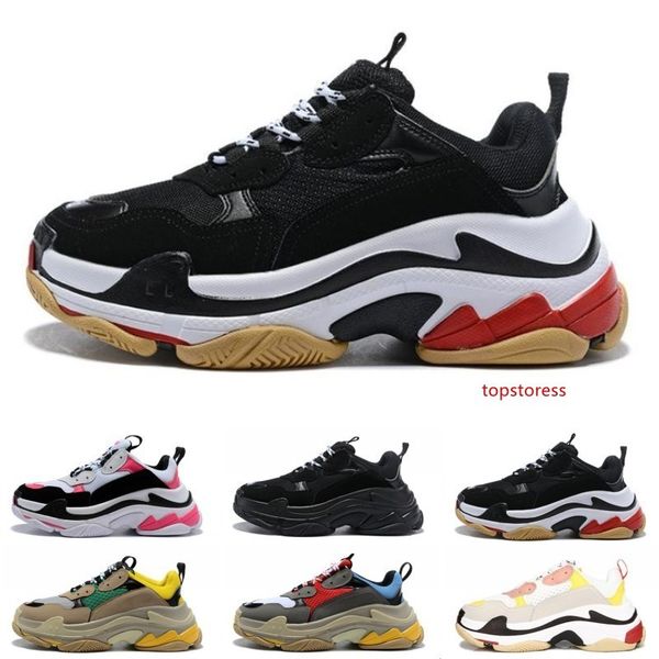 

fashion designer paris 17fw triple-s 2019 triple s sneaker desi luxury dad shoes for men's women beige black sports running shoes 36-45