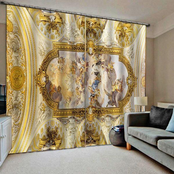 

luxury blackout 3d curtains for living room european style angel curtains 3d digital print