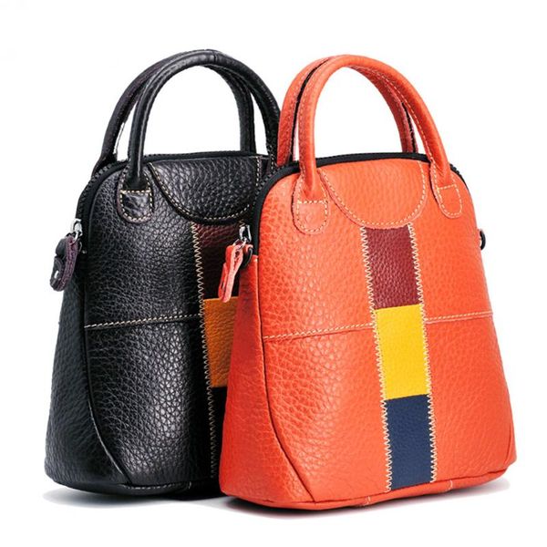 

new arrival100% genuine leather shell tote bag handbag purse for women nature leather handle bags
