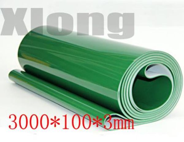 

Perimeter:3000 Width:100mm Thickness:3mm Green PVC flat belt light assembly line industrial belt conveyor flat belt