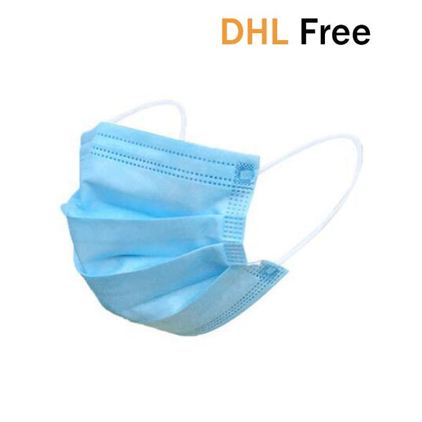 

50pcs disposable face mask 3 layer earloop dust mouth masks cover 3ply non-woven disposable dust mask soft breathable dhl