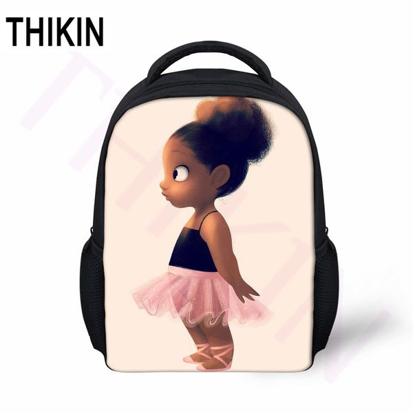 

thikin african black art ballet girls mini school bags baby toy kindergarten student bookbag children schoolbags for girls boys
