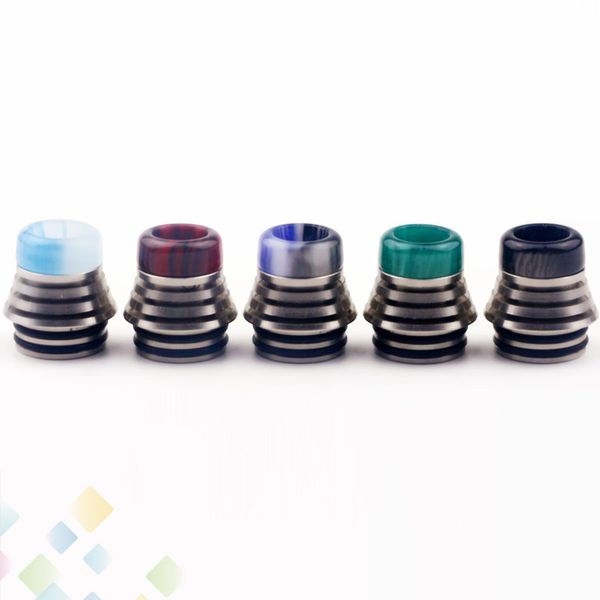 

810 Epoxy Resin SS Drip Tip Pagoda Shape Wide Bore Mouthpiece Fit TFV8 TFV12 Prince Kennedy AV24 GOON 528 DHL Free