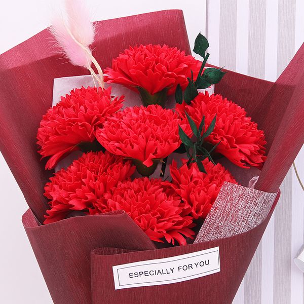 

wholesale carnation soap bouquet gift box mother's day creative gift simulation flower rose soap flower