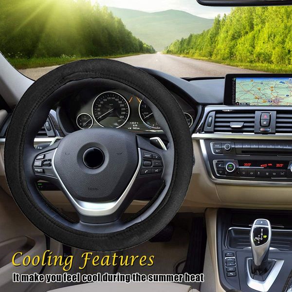 

heating steering wheel covers 12v auto steering covers warmer car protective sleeve suit for wheels of 14.5 in