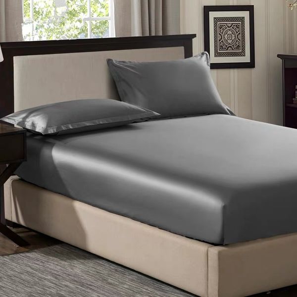 

100% egyptian cotton queen king super king size white light beige silvery light blue one fitted sheet