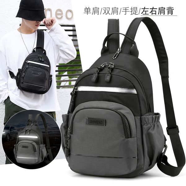 

Chest Bag Men 2020 New Outdoor Travel Pack Fashion Bag Men Reflective Strip Shoulder Bags Casual Male Phone Pouch Handbag