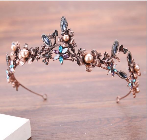 

new bridal tiara color vintage rhinestone crown wedding accessories, Silver