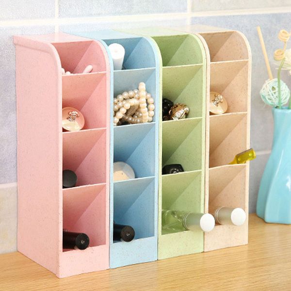 Multifuncional Drawer Desk SunDries Caixas de prateleiras Banheiro Desktop Maquiagem Cosmético Ferramenta Organizador Artigos de papelaria Pen Arriter