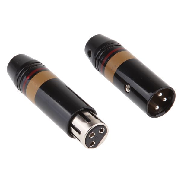 

silver plated xlr 3pin male female audio mic microphone cord connector plug