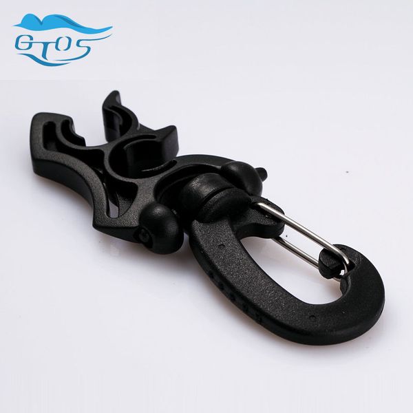 

gtos 3pcs/set scuba diving regulator double bcd hose holder w/clip buckle hook