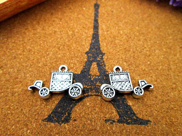 

30pcs-- carriagecharms, antique tibetan silver carriage charms pendant 26 x18mm, Bronze;silver