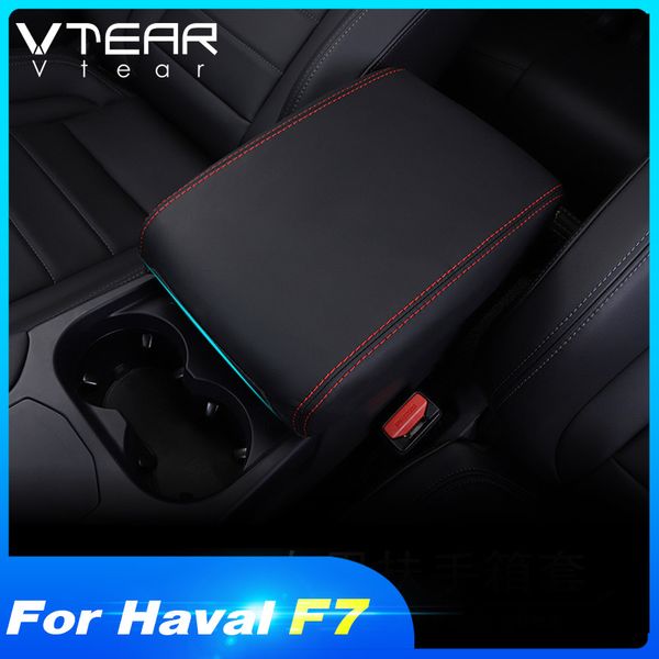 

vtear for haval f7 car armrest box cover center console leather case auto seat stitches interior parts car styling decoration