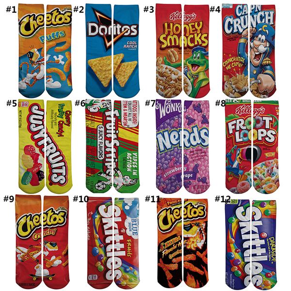

30cm 3d socks printed cartoon women cheerleader long socks girls custom order socks sports stocking multicolors cartoon one side print, Pink;yellow
