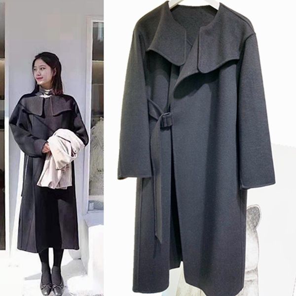 

double-sided cashmere korean-style solid color s111, Black