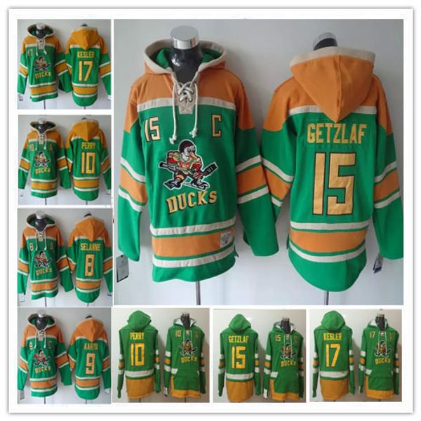 

anaheim ducks 8 селянне 9 пол кария 15 гецлаф 10 кори перри 17 кеслер джерси hockey толстовки, Red
