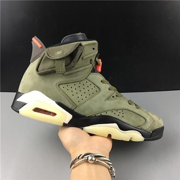 

2019 travis scotts x 6 mens basketball shoes vi cactus jack fashion sneakers 6s medium olive 6s designer sneakers