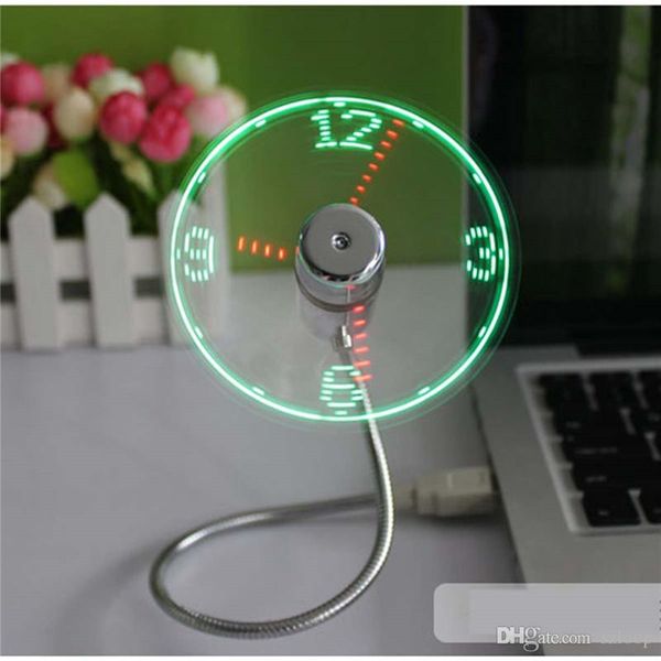 Usb Gadget Mini Flexible Led Light Usb Fan Time Clock Desktop