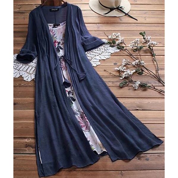 

women two piece set floral print outfits cardigan +dress plus size womens clothing casual lace party outfits