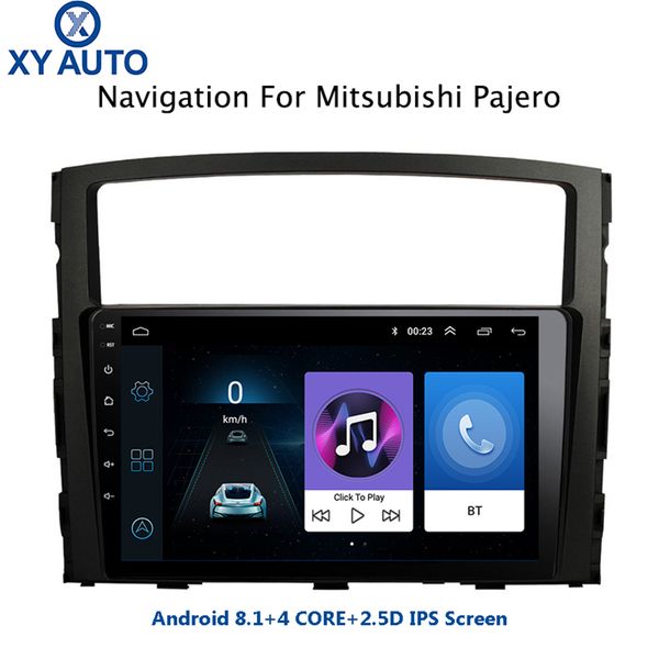 

9 inch 2.5d ips tempered hd multi-touch screen android 8.1 navi for mitsubishi pajero 06-11 with bluetooth usb wifi support swc car dvd