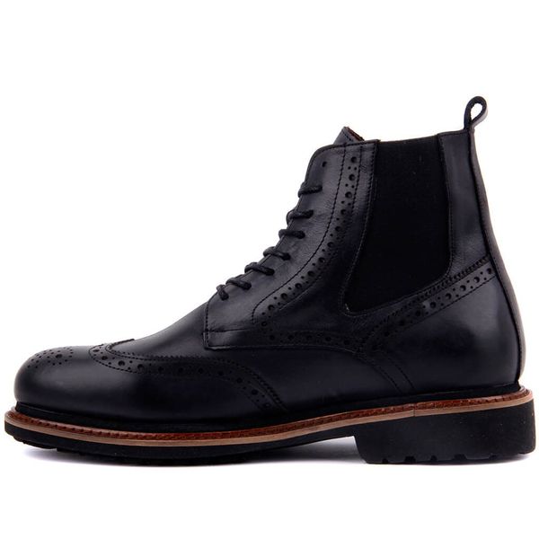 

sail-lakers black leather men 's winter boots