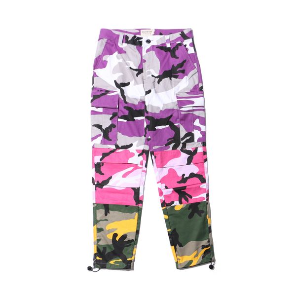 

camo лоскутная cargo pants men шаровары hip hop повседневный мульти карманный pant камуфляж streetwear sweatpants размер s-2xl, Black