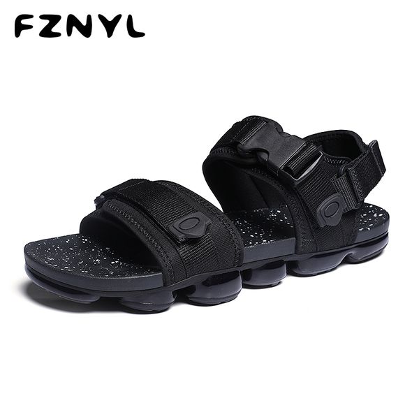 

fznyl 2019 new arrival summer casual men sandals breathable fashion outdoor sandal damping comfortable beach shoes big size 45, Black