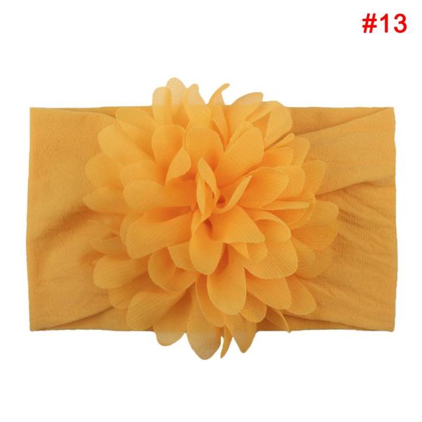 

headband for kids babies soft nylon flower headwear girls child hair band ll@17, Slivery;white