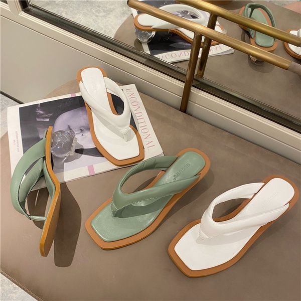 

monmoira смешанные цвета геометрическая каблука трусы сандалии высокий каблук вьетнамки женщины vintage квадратный носок дизайнерские обувь, Black