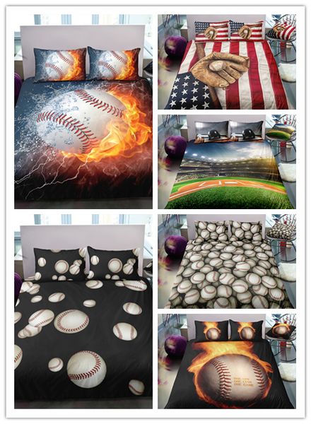 

3d baseball bed linens set boys bed decoration bedclothes comfortable birthday gift children duvet cover set
