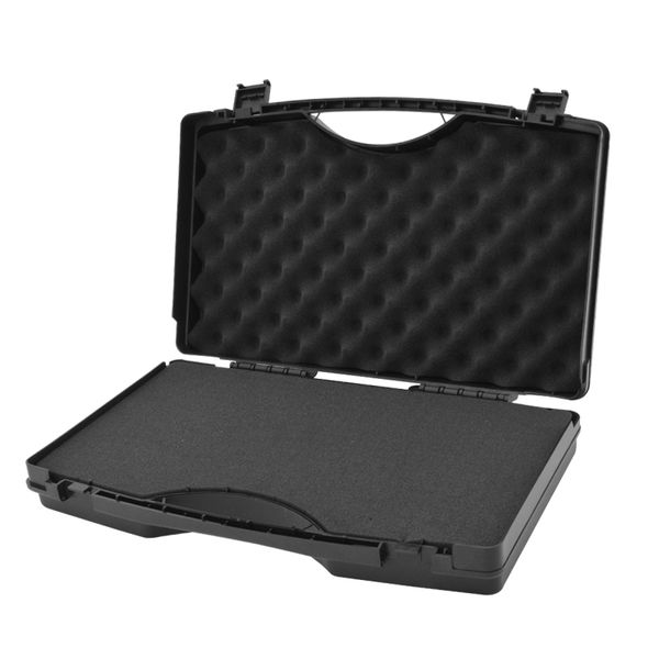 

portable plastic tool case equipment instrument case impact resistant safety toolbox dry box with pre-cut foam 430x274x80mm