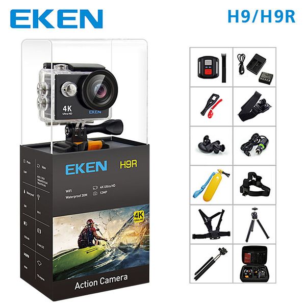 

eken h9 action sport camera h9r wifi ultra hd mini cam 4k/25fps 1080p/60fps 720p/120fps underwater waterproof video sports camera