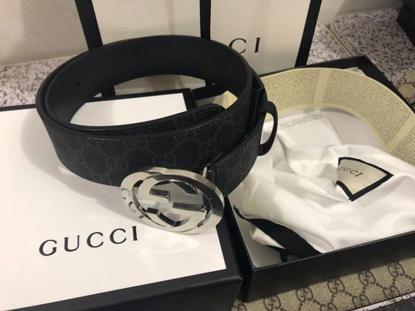 

Fa hion de igner buckle belt with box men genuine leather belt man fa hion trap male cowhide belt for men jean