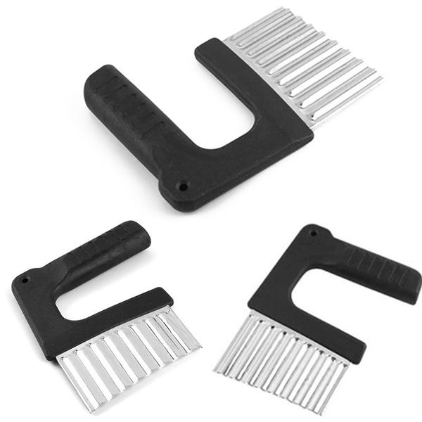 

potato slicer ergonomic chopping chips multi function vegetable stainless steel hand-held crinkle cutter tool kitchen carrots