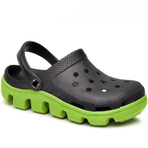 

2020 summer men's sandals eva lightweight beach slippers for men women sneakers garden shoes crocse beach sandles, Black
