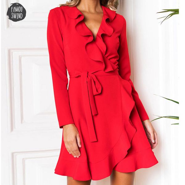 

red blue summer dresses ruffle a line twill club party dress women vestidos modis spring 2019 clothes dress elegant, Black;gray