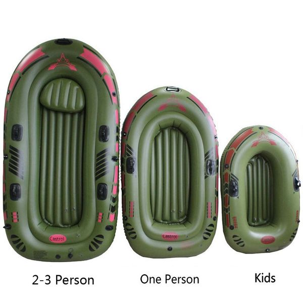 

high strength inflatable boat pvc rubber fishing boat with paddles pump patching kit for kids drifting water skiing