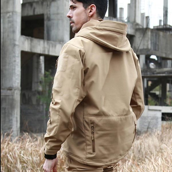 

men winter waterproof windproof warm hooded long sleeve solid ski suit