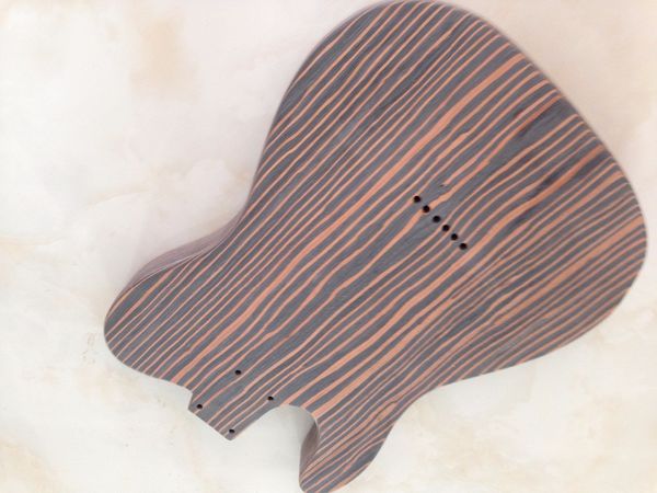 

Zebra wood tl guitar body one piece wood body no painting