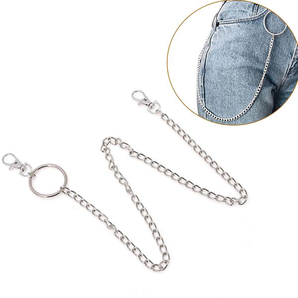 

1layer/2layer/3layer rock punk hook trousers pant waist link belt chain metal wallet silver chain fashion men jewelry, Black;brown