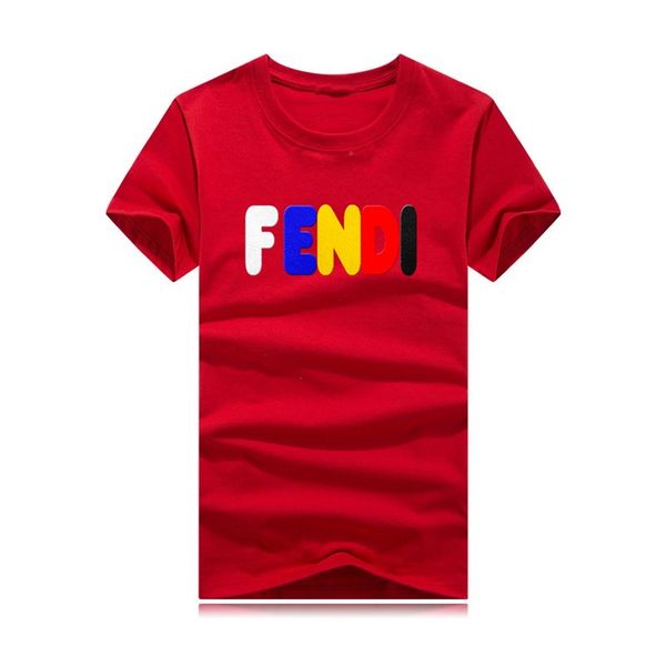 

2019 Модный Дизайнер F Цвет письма с коротким рукавом футболки для мужчин, женщин см