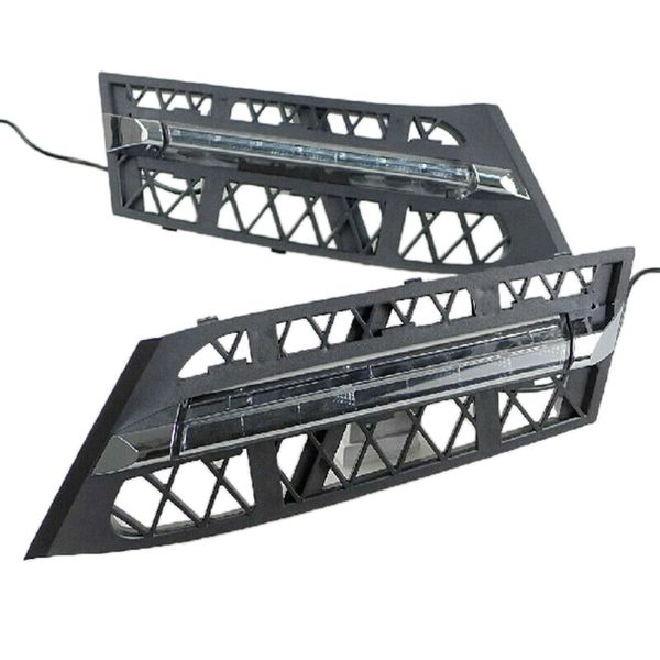 

white led daytime running front fog lights drl for 5-series gt 2009-2012